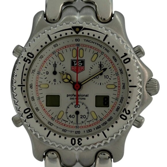 Tag Heuer 38mm Men's SEL Professional Ani-Digi Chronograph Quartz Watch
